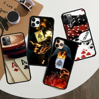 retro poker game phone case for iphone 12 11 13 7 8 6 s plus x xs xr pro max mini shell