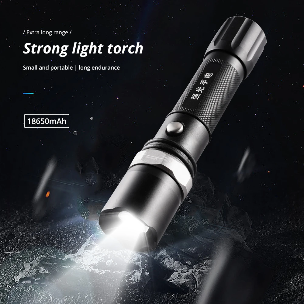 

Car Work Light Flashlight Led Outdoor Emergency Charging Zoom Multifunction Aluminum Alloy Household Brights Waterproof Lighting