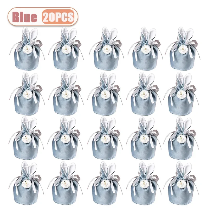 

Бархатные мешочки для конфет с ушками кролика 1-20 шт.