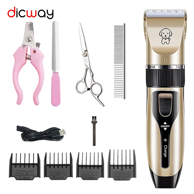 

Dicway Professional Dog Hair Clipper For Animals Pet Hair Trimmer Rechargeable Household Puppy Grooming Electric Cat Hair Shaver