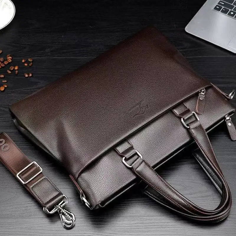 Brand Men Bags Shoulder Bags PU Leather Business Briefcases Messenger Bags Laptop Handbags Designer Document Bag Daily Commute
