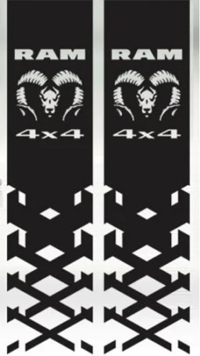 

For Decal set 4x4 Dodge Ram 1500 2500 3500 2Pcs Vinyl Sticker Window Laptop