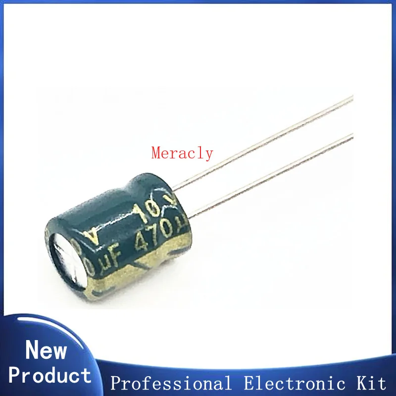 

50PCS 10V 470UF Aluminum electrolytic capacitors Own factory long life High frequency and low resistance best quality 20%