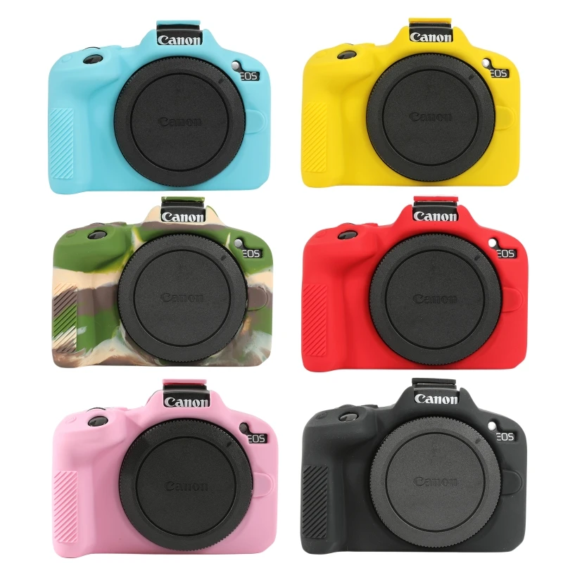Мягкий силиконовый чехол для Canon EOS R50 черный красный желтый белый коричневый