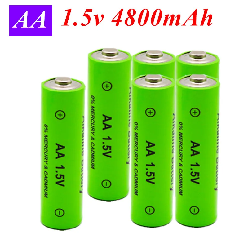 

Batterie 1.5V AA 4800mAh rechargeable nouveau modèle, lampe LED, jouet MP3, nouvelle base, distribution gratuite