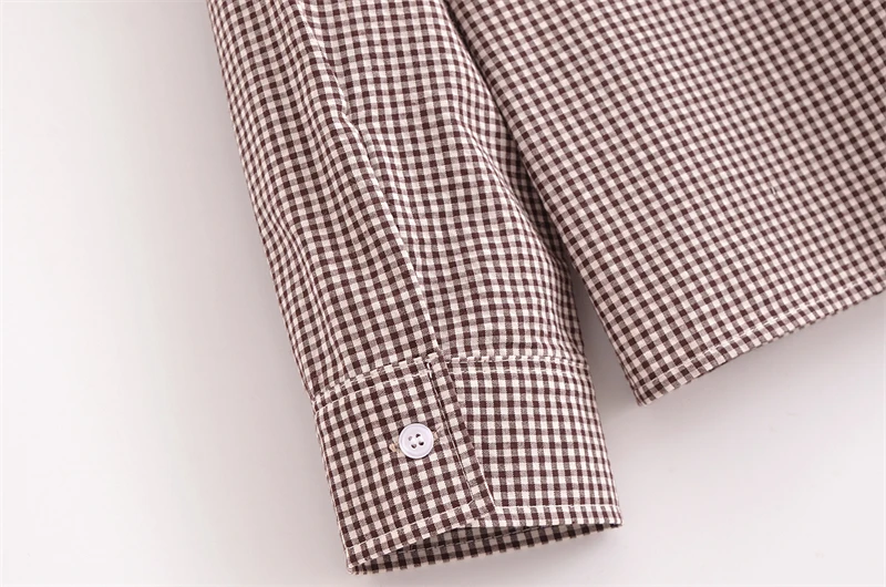 Женские рубашки TRAF Новинка весна-лето 2024 рубашка с маленьким круглым вырезом