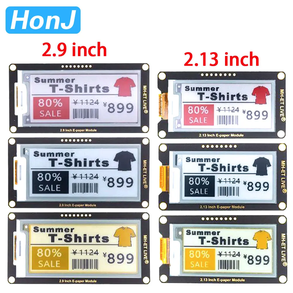 

2.13" 2.13 / 2.9" 2.9 Inch Epaper Module E-paper E-Ink EInk Display Screen SPI Support For Arduino UNO STM32 Raspberry PI ESP32