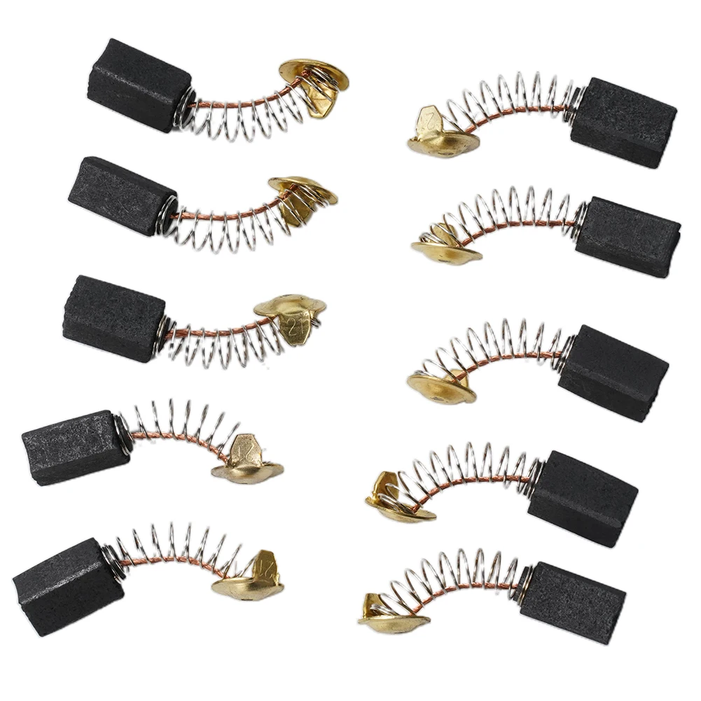 

10pcs Power Tools Carbon Brushes Motor Graphite Brushes For Electric Hammer Drill Replacement Part 13 X 7.5 X 6.5mm