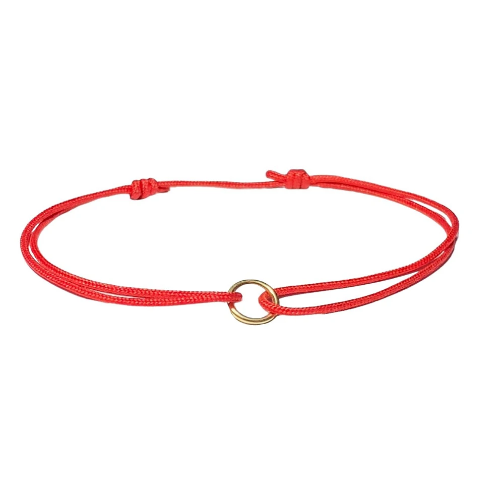 Красный браслет ручной работы для мужчин и женщин унисекс круглый желаний амулет