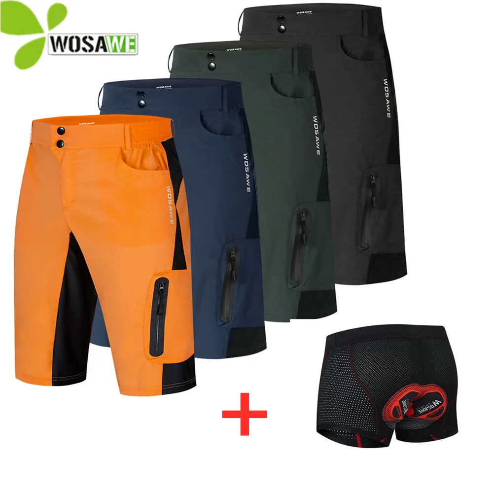 

WOSAWE Men's Motorcycle Shorts Summer Breathable Loose MTB Shorts Bike Shorts Running Cycling Pants Riding Shorts