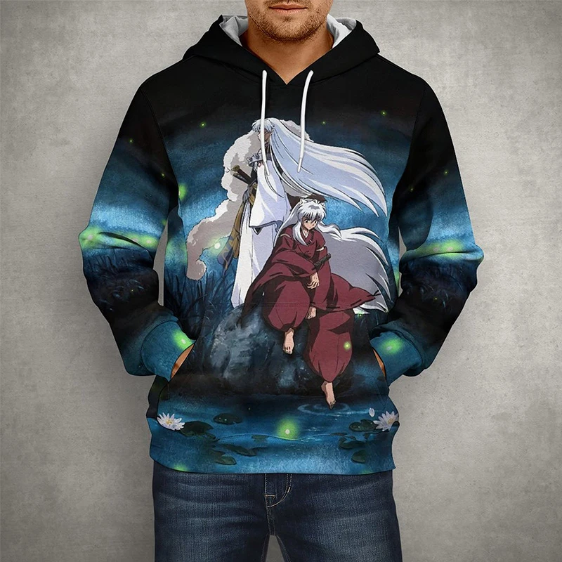 

Новинка 2022, весенне-осенние толстовки с героями аниме Inuyasha 3D Printe, модные повседневные толстовки для мальчиков и девочек с длинным рукавом для мужчин и женщин, крутые толстовки