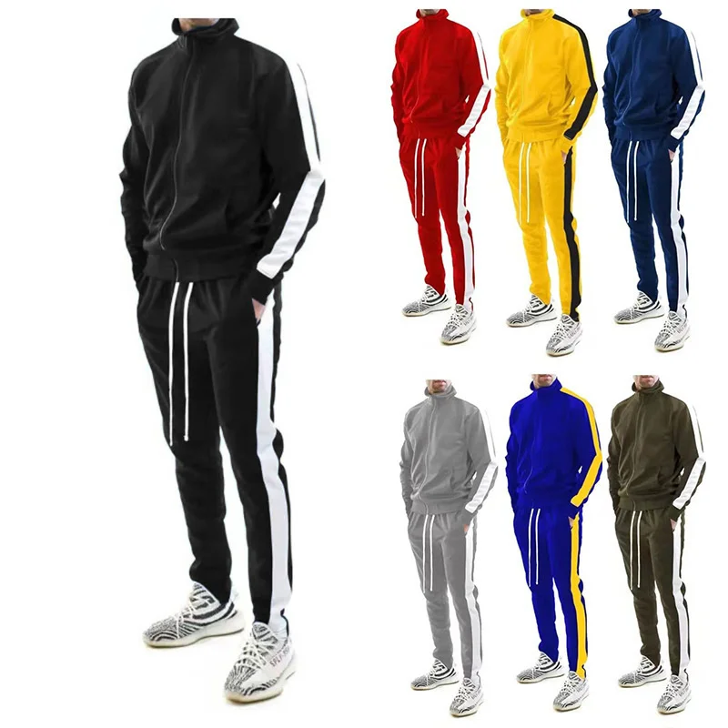 

Autumn Winter Men's Leisure Fleece Tracksuit Male Youth Hooded Sweatershirts And Sweatpants Streetwear Two Piece Sets