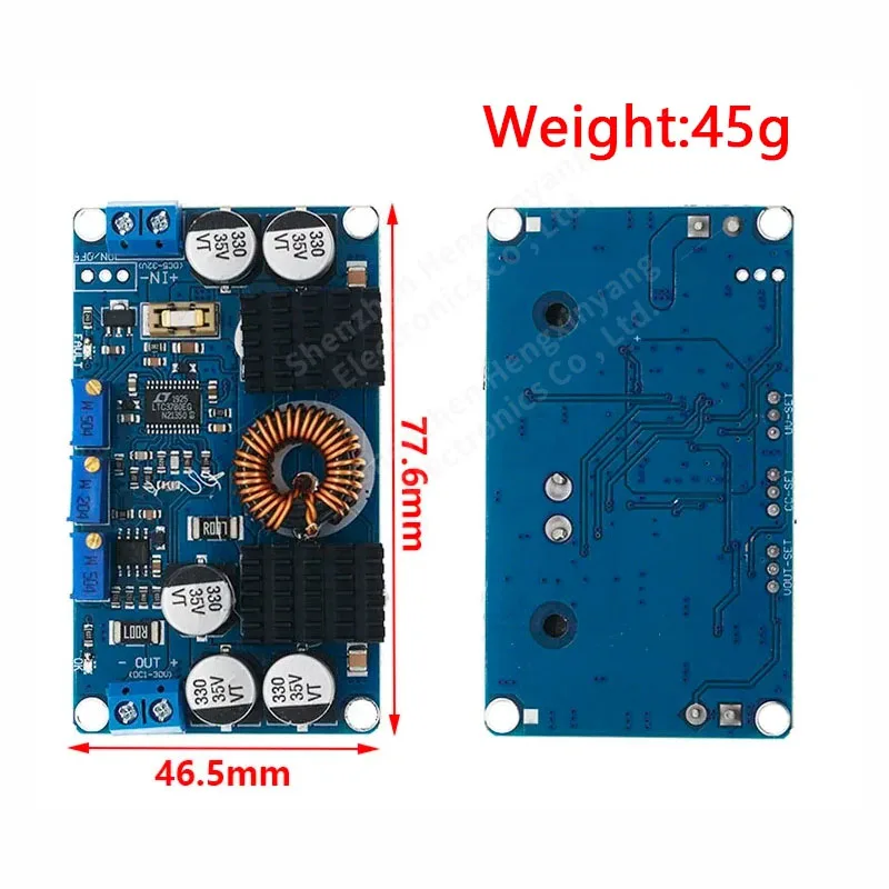 DCDC LTC3780 automatic lifting voltage solar vehicle constant current power supply module super book type