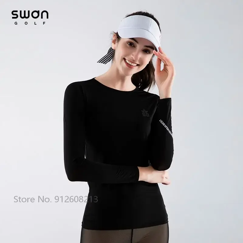 SG женское охлаждающее нижнее белье с длинными рукавами ледяной шелк