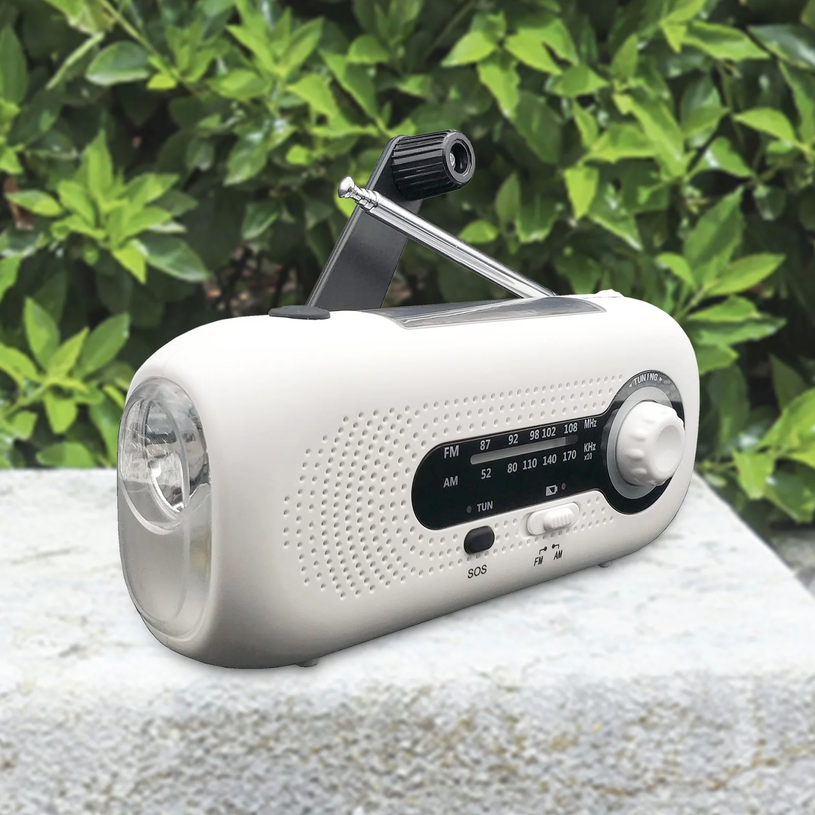 

2000mAh Urgency Weather Radio 2000mAH Cell Phone Charger AM/FM Weather Alert Portable Radio With Flashlight Reading Lamp