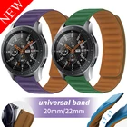 Ремешок силиконовый для Samsung Galaxy Watch Band 42 мм 46 мм, магнитный браслет для Galaxy Watch 4 3 45 мм 41 мм, Amazfit Bip GTR, 20 мм 22 мм