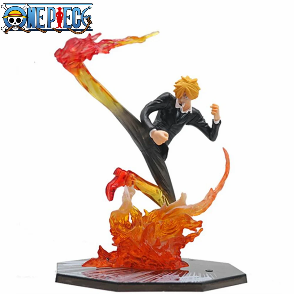 

One Piece Action Figures Sanji Fire Foot Model Toy 160mm PVC Toys One Piece Anime Sanji Anime Action Figures Toys for Children