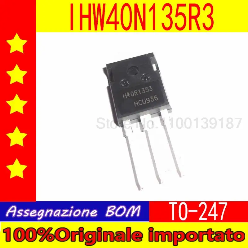

10pcs/lot IHW40N135R3 H40R1353 TO-247 IGBT power tube microwave oven 40A 1350V