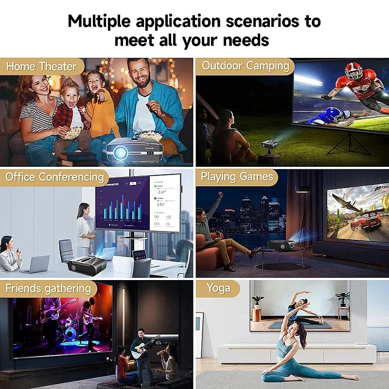 CAIWEI 15500Lm Android Beamer 4K проектор на открытом воздухе FHD 1080P видео домашний кинотеатр