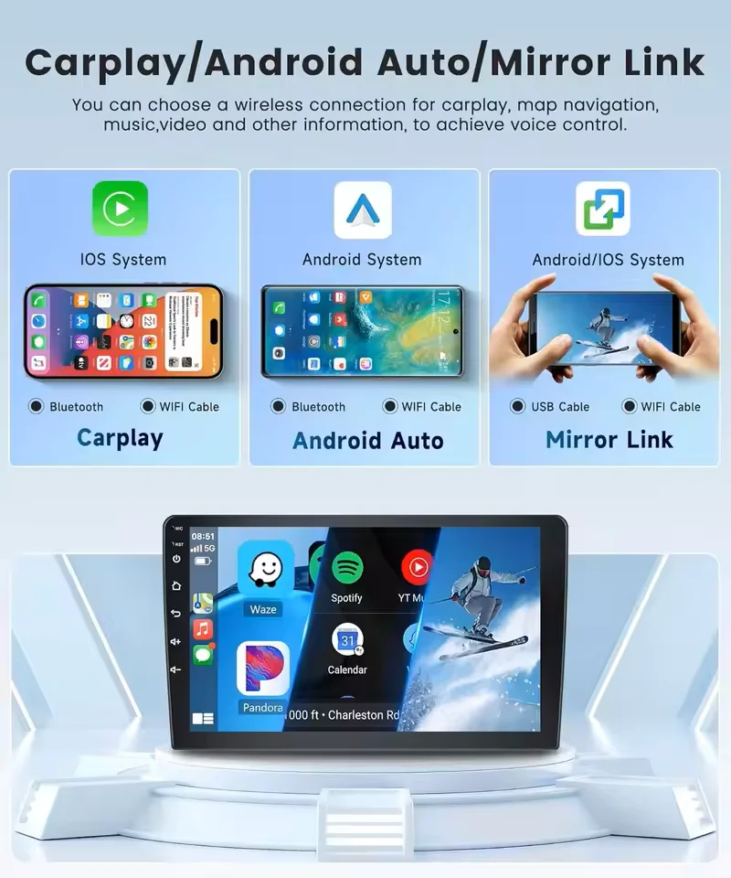 Фото Автомагнитола Android 16 для Suzuki Kizashi 2010-2011 с беспроводным CarPlay, 4G, мультимедийный видеоплеер, QLED-экран №3