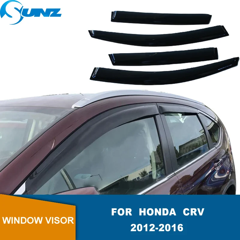 Car Window Visor  For Honda Crv 2012 2013 2014 2015 2016 Acrylic Window Deflector Sun Rain Shield Visor Vent  Car Stylings SUNZ