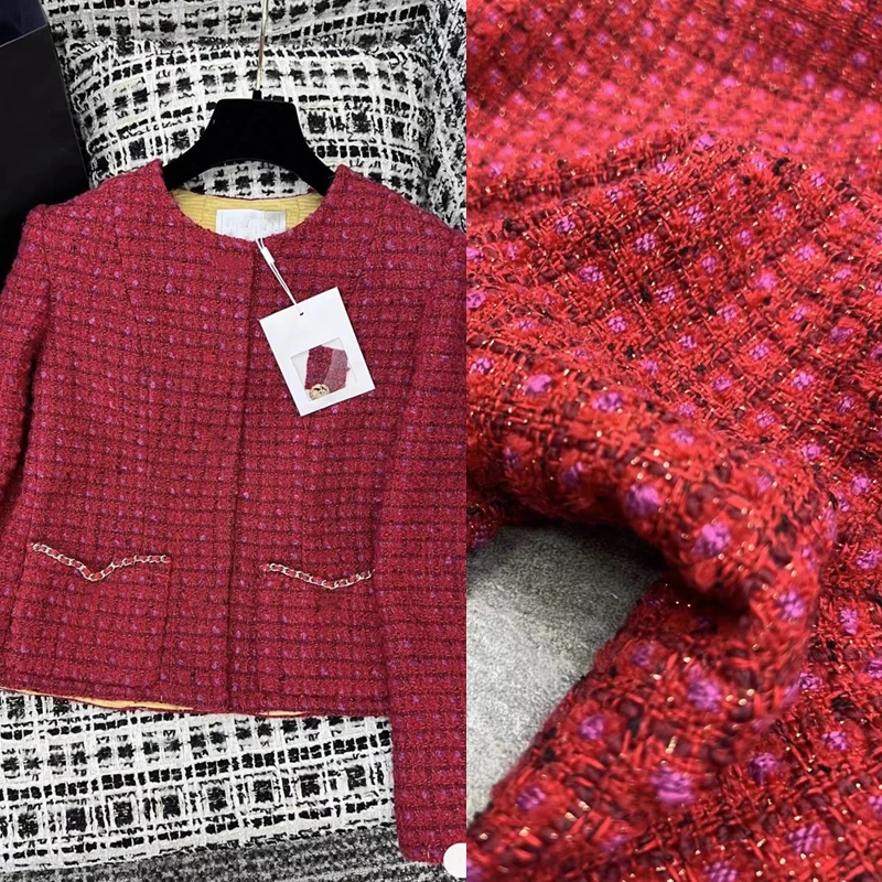 Высококачественная классическая серия красная Шерстяная Смесь роскошная