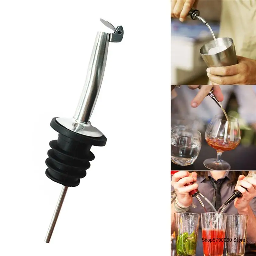 

Spirit Pourer Flow Wine Bottle Pour Spout Stopper Stainless Steel Cap 170215