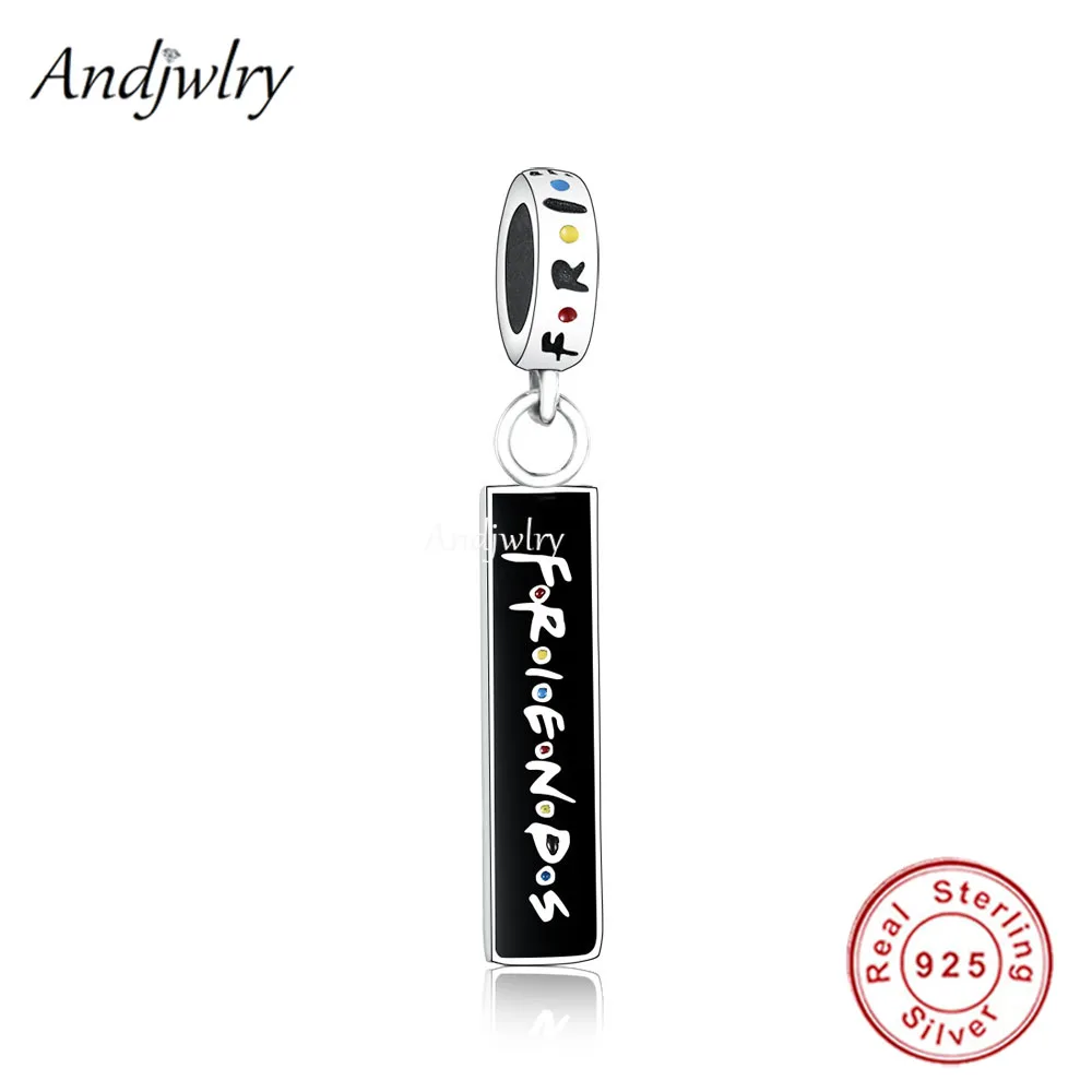 

Fit Bracelet Charms Silver 925 Original Friends Letter Enamel Dot Pendant Bead Bracelet&Bangle Jewelry Berloque