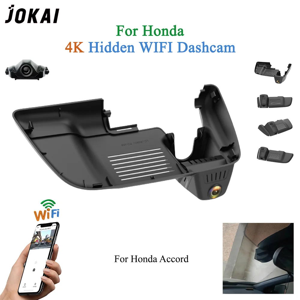 For Honda Accord 2010-2022 Front and Rear 4K Dash Cam for Car Camera Recorder Dashcam WIFI Car Dvr Recording Devices Accessories