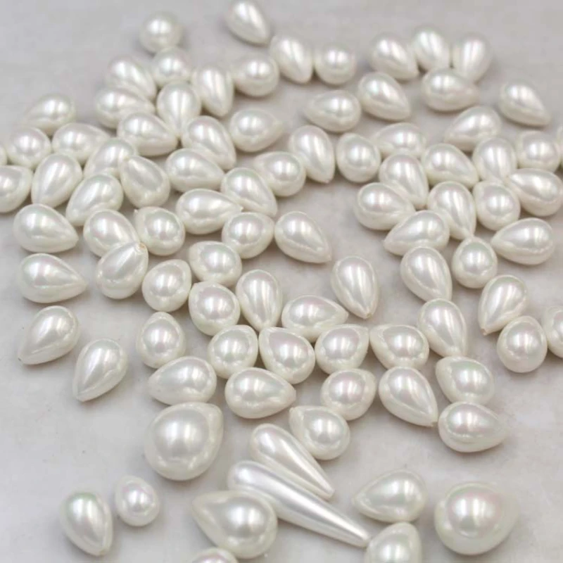 

20pcs/lot,Austrian crystal glass pearl,multicolored white drop shell pearl,Loose beads for DIY Earring Pendant hairpin material