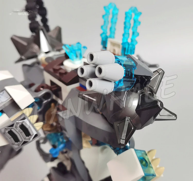 Фото Набор для сборки 628 деталей Chima Icebite Claw Spinning Driller Bears Mech Blaster Bike 10355, совместимый с конструкторами из кирпичиков №4