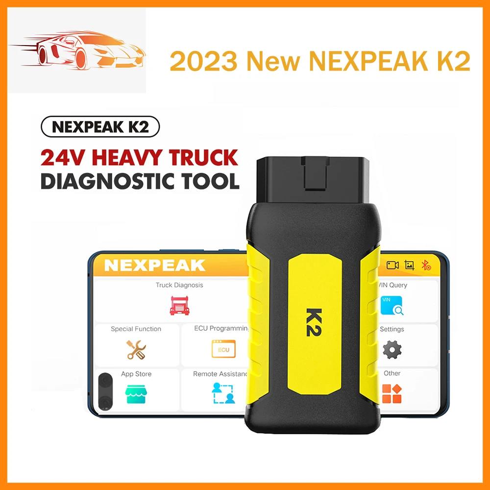 Новинка 2023, диагностический сканер NEXPEAK K2 24 В для грузовиков повышенной эксплуатационной надежности, кластер DPF, калибровка полной системы, дизельный грузовик Odo-meter