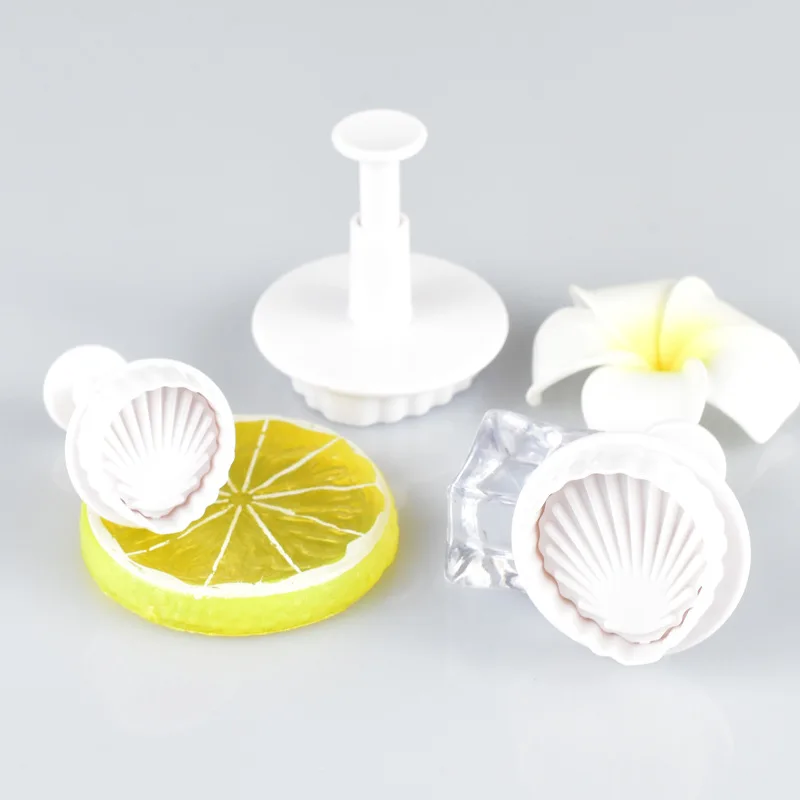 

3pcs shell spring mold cake decoration baking mold sugar turning mold easy to clean and demould preferential promotion