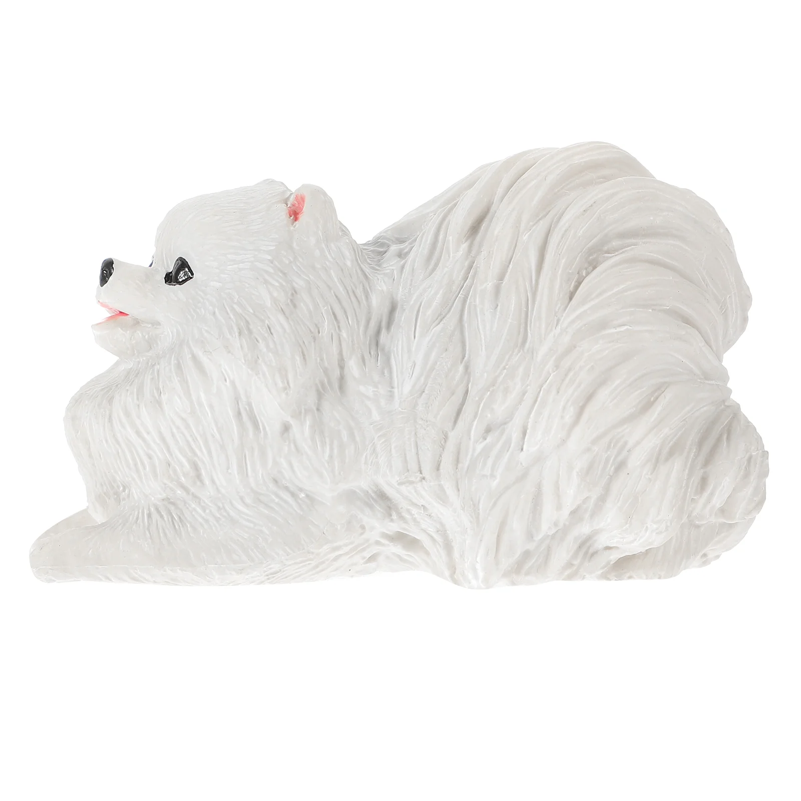 Детская однотонная модель животного мира собаки померанский шпиц фигурка