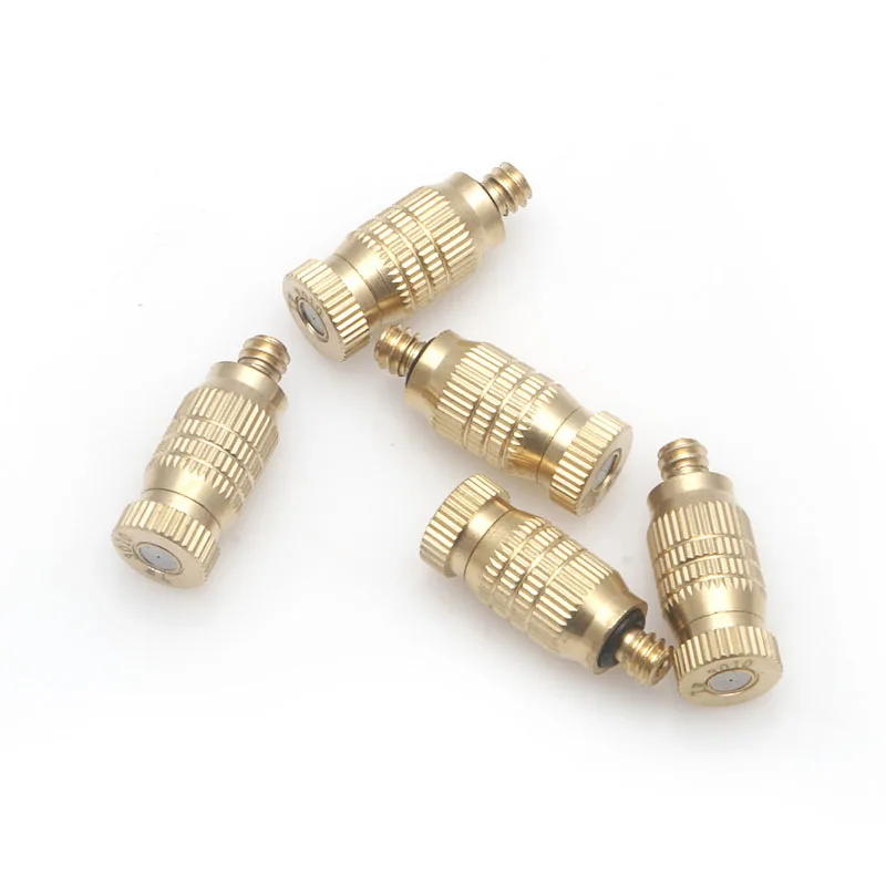 

652F 5pcs 2-section Fine Brass Misting Nozzles for Cooling System ( 0.30mm ) New