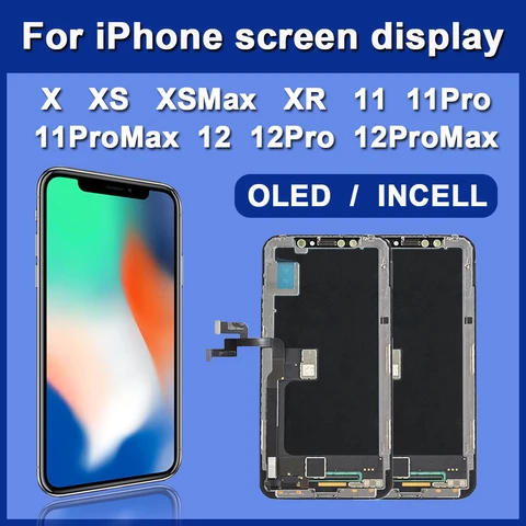 ЖК-дисплей с дигитайзером в сборе для iPhone X XR XS Max 11 12 Pro Max