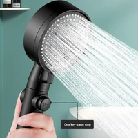 new shower head water saving 5 mode adjustable high pressure shower one key stop water massage eco shower bathroom accessories