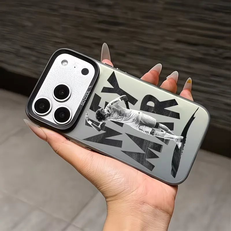 Фото Чехол для телефона с футбольным дизайном для iPhone 17 16 15 14 13 12 11 mini Pro Max X XR 8 7 Air Plus, противоударный, матовый, с изображением джентльмена Неймара №4