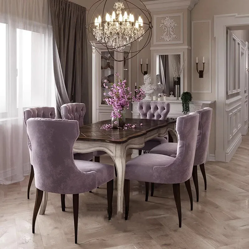 

Роскошные современные обеденные стулья, красивые европейские скандинавские модные обеденные стулья для спальни, винтажные столовые стулья, домашняя мебель