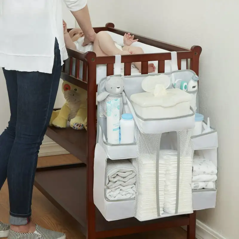 

Baby Diaper Caddy and Nursery Organizer for Baby's Essentials - White