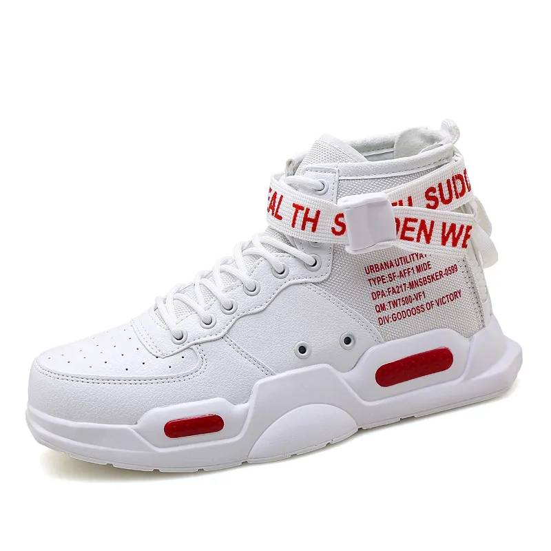 Men Basketball Shoes High Top Fashion Leather Sneakers Men Comfortable Casual Shoes Non-slip Breathable Unisex Women Sneakers