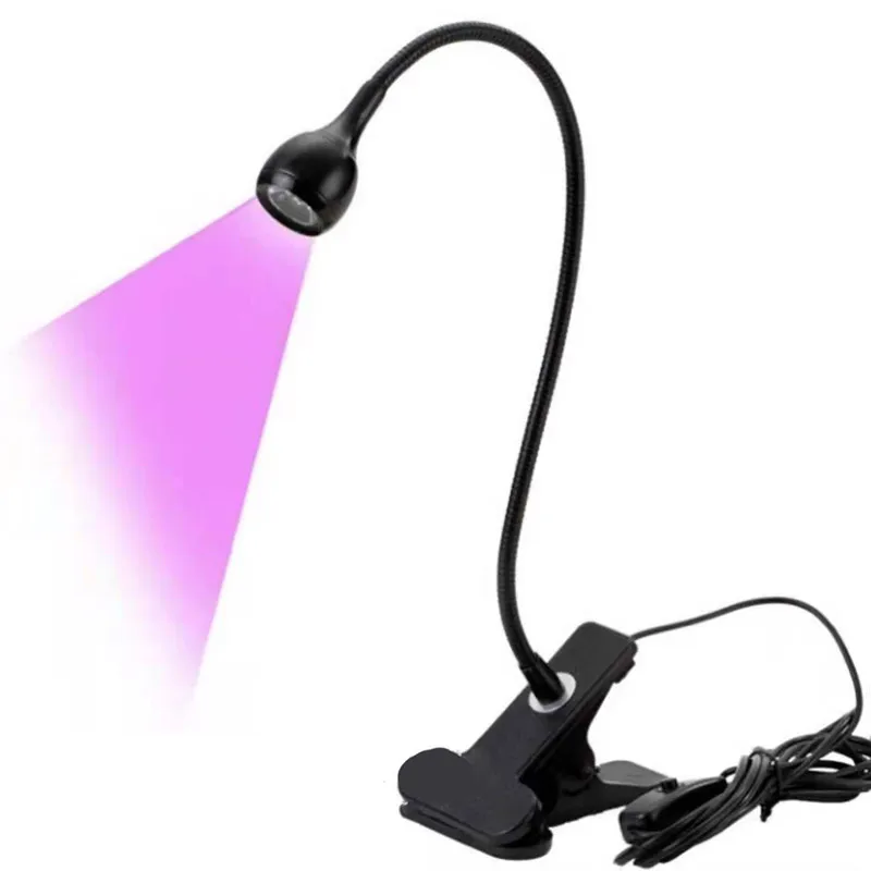 

Светодиодная ультрафиолетовая лампа, настольная лампа с зажимом и USB, Мини УФ-лампа для сушки гель-лака для ногтей «сделай сам», для нейл-арт...