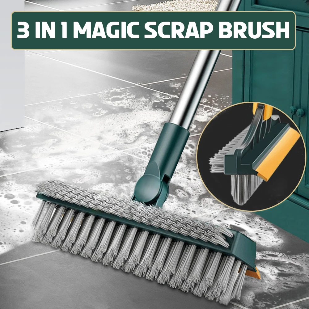 

Brush Squeegee Tile Brush Scrub Brush 1 Broom Cleaning Tools Wiper Handle Cleaning 3 Kitchen Floor Long Removable In Magic