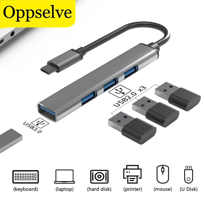 

Portable USB C HUB Multi USB Ports Dock Station For PC Keyboard Mouse Macbook Pro Laptop iPad U Disk USB 3.0 Adapter Splitter