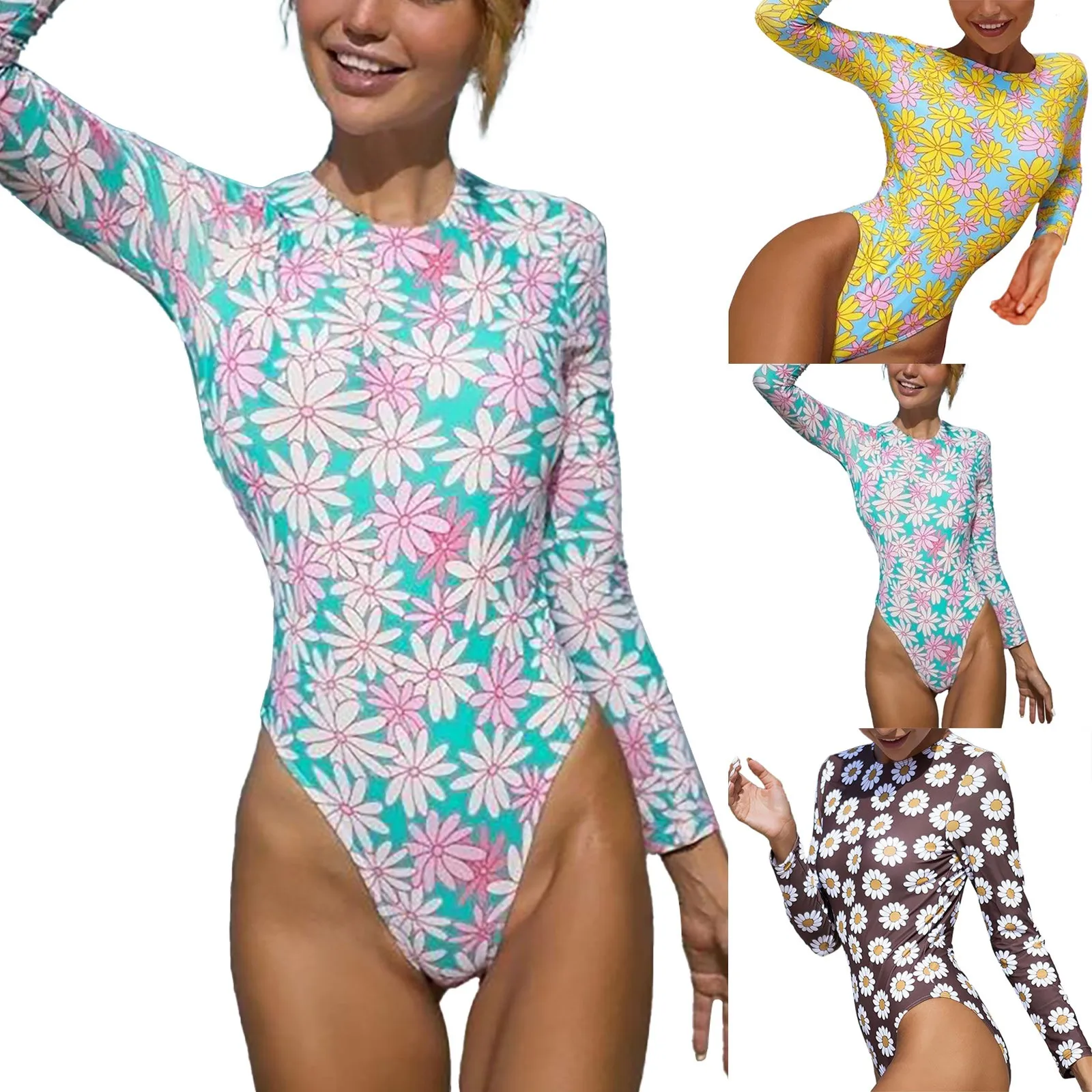 

Women'S Swimsuit Sexy Bikini Printing Conjoined Swimsuit High Waist Swimsuit Beach Suit High Waist Monokini Sexy Sports Hawaii