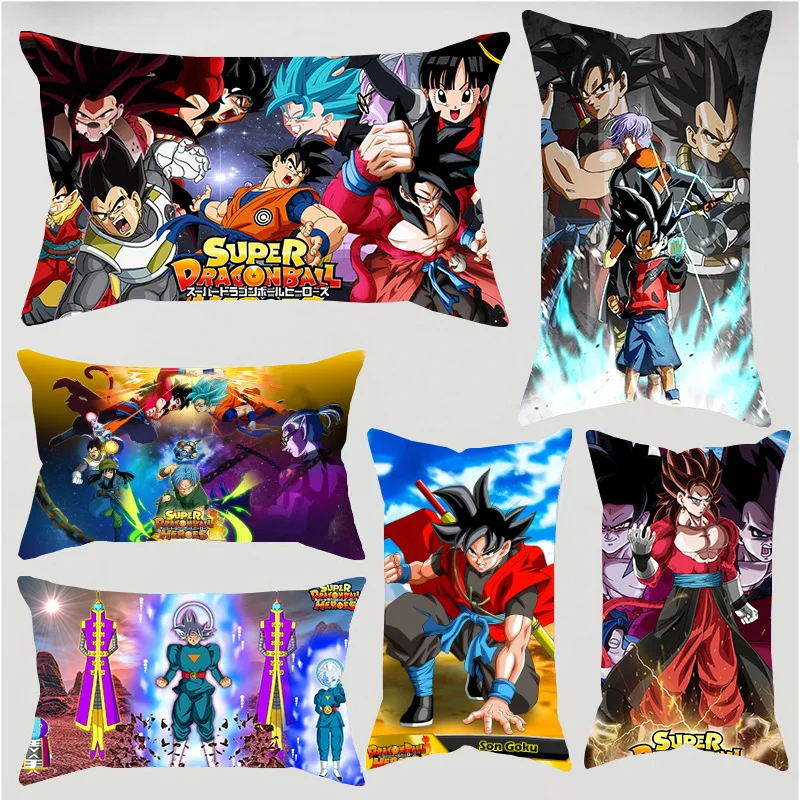

Anime Dragon Ball Z Son Goku Super Saiyan Vegeta Printed Pillowcase Living Room Sofa Car Decoration Pillow Cases Cushion Cover