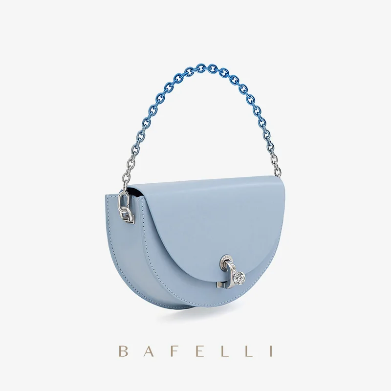 bafelli handbag women 2021 new fashion saddle collocation diamond ring lock crossbody designer brand luxury female chain bag free global shipping