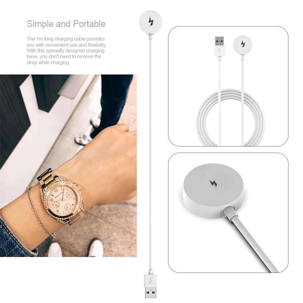 

USB Smart Watch Charger Cable Dock Power Charging Stand for Michael Kors Sofie access/ Michael Kors bradshaw/ Michael Kors grays