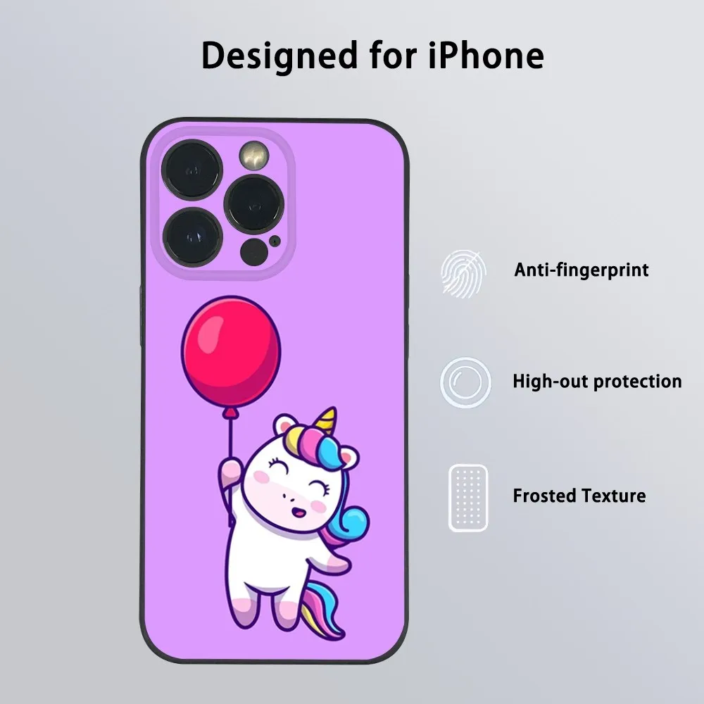 Милый крутой чехол для телефона с рисунком U-единорога iPhone 15 14 13 12 11 Pro Xs Max Mini XR X 78
