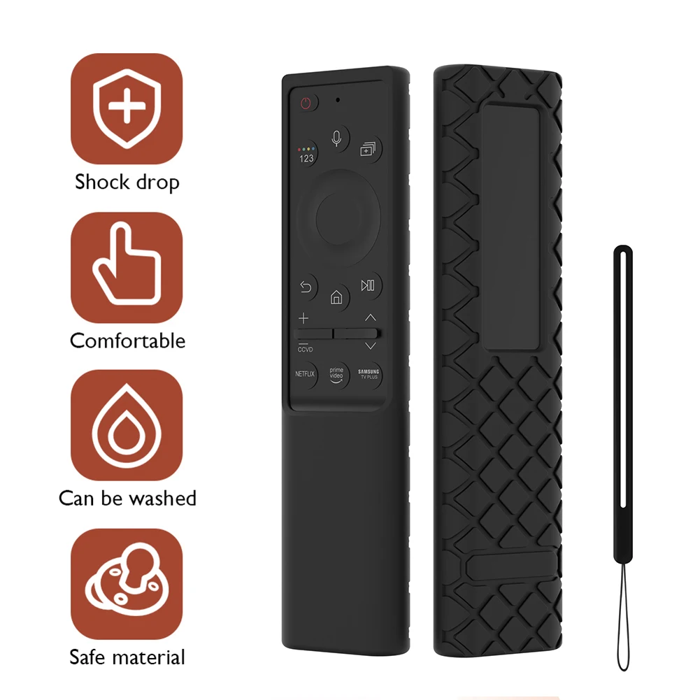 

Voice Remote Controller Case Silicone TV Remote Cover with Lanyard for Samsung BN59-01357A /01311B /01363A /01265A